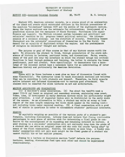 lectures - Department of History