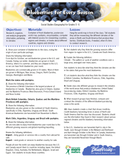 Blueberry Social Studies Grades 5