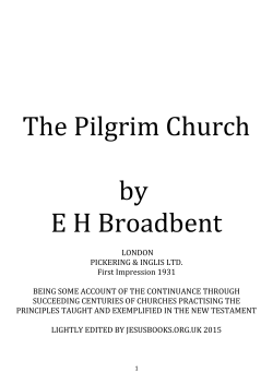 The Pilgrim Church by EH Broadbent