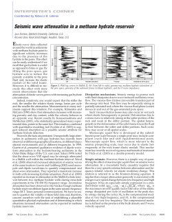 Seismic wave attenuation in a methane hydrate reservoir