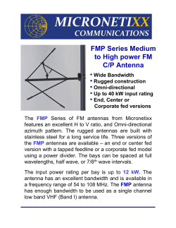 FMP Series Medium to High power FM C/P Antenna