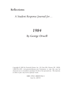 1984 - Response Journal Sample PDF