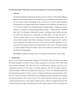 One Belt One Road: Will China succeed in convincing the world of