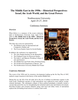 The Middle East in the 1950s &ndash; Historical