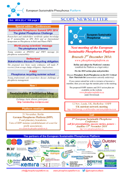 SCOPE Newsletter n°108 - European Sustainable Phosphorus