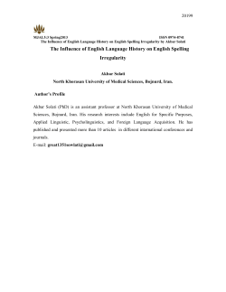 The Influence of English Language History on English Spelling