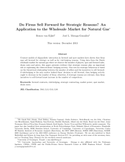 Do Firms Sell Forward for Strategic Reasons? An Application to the
