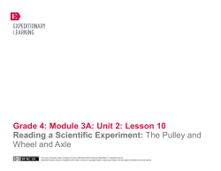 Grade 4: Module 3A: Unit 2: Lesson 10 Reading a Scientific