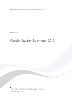 Gender Equality Barometer 2012