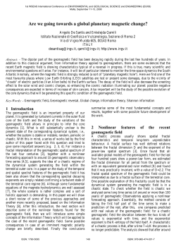 Are we going towards a global planetary magnetic change?