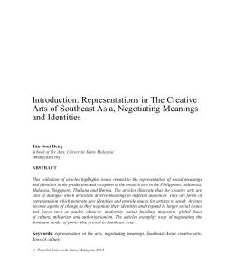 Introduction: Representations in The Creative Arts of