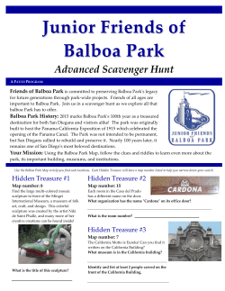 Junior Friends of Balboa Park Advanced Scavenger Hunt