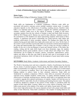 Abstract - Online International Interdisciplinary Research Journal