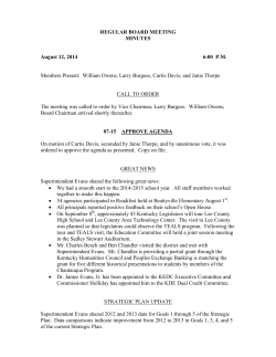 August 12, 2014 Regular Board Meeting Minutes
