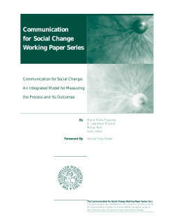 Communication for Social Change: An Integrated Model for