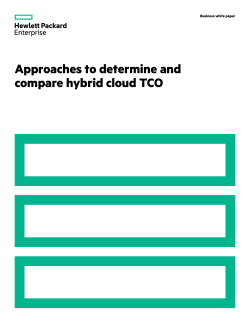 Approaches to determine and compare hybrid cloud TCO business