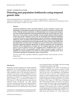 Detecting past population bottlenecks using temporal genetic data