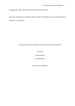 The Abstract/Concrete Distinction 1 Running head