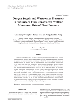 Oxygen Supply and Wastewater Treatment in Subsurface