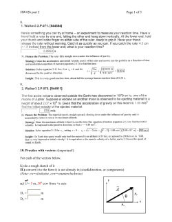 HW#2b part 2 Page 1 of 3 8. 9. 10. Practice with vectors: (important