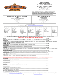 MAY`10 MENU
