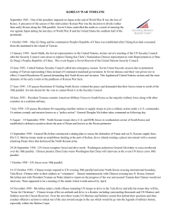 korean war timeline - National Museum of the Marine Corps