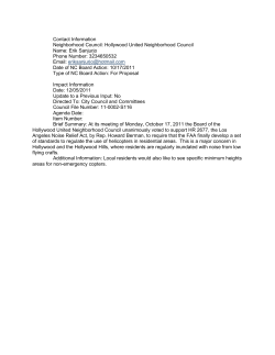 Hollywood United Neighborhood Council Name: Erik Sanjurjo