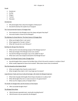 PAT &ndash; Chapter 14 Vocab &bull; Karakorum &bull; Kuriltai