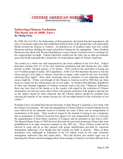 Enforcing Chinese Exclusion The Scott Act of 1888, Part 1