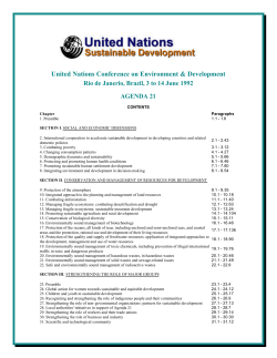 Agenda 21 - Sustainable Development Knowledge Platform