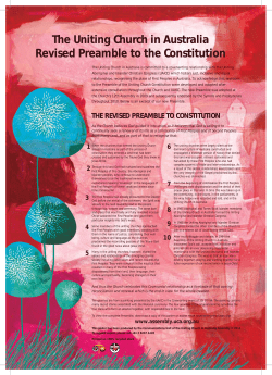 The Uniting Church in Australia Revised Preamble to the Constitution