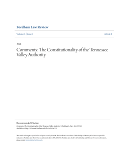 Comments: The Constitutionality of the Tennessee Valley Authority