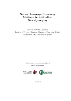 Natural Language Processing Methods for Attitudinal