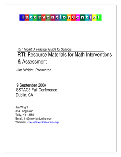 Introduction - Intervention Central