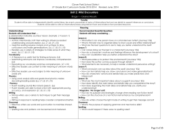Unit 2: Wild Encounters - Clover Park School District