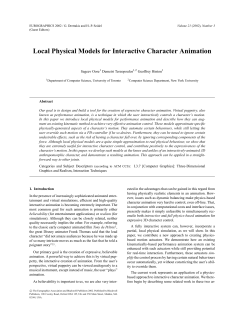 Local Physical Models for Interactive Character Animation