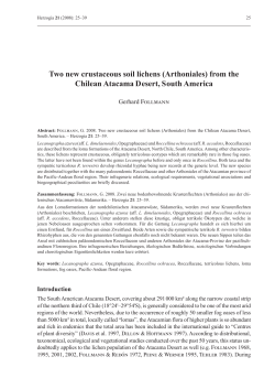 Two new crustaceous soil lichens (Arthoniales) from the Chilean