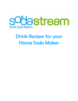 Drink Recipes for your Home Soda Maker