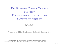 Do Shadow Banks Create Money? Financialisation and the