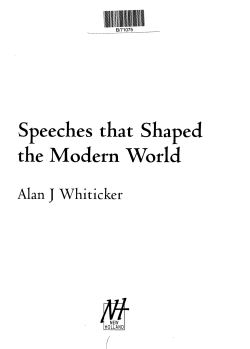 Speeches that Shaped the Modern World