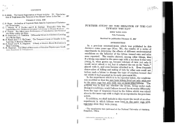 FURTHER STUDY ON THE BERAVIOR OF THE CAT