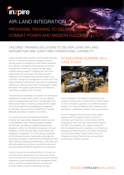to Inzpire`s Air-Land Integration brochure