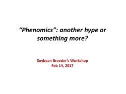 Phenomics tools