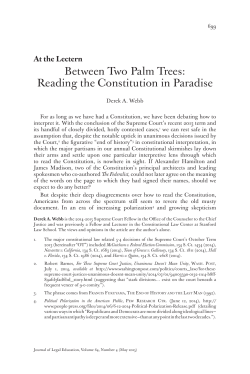 Between Two Palm Trees: Reading the Constitution in Paradise
