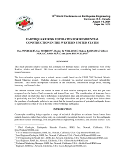 Earthquake Risk Estimates for Residential Construction in the