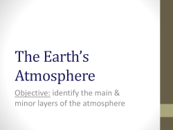 The Earth`s Atmosphere