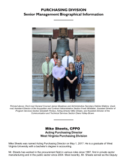 PURCHASING DIVISION Senior Management Biographical