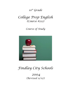 Grade 10 - College Prep English