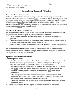 Handout-Intermolecular Forces of Attraction
