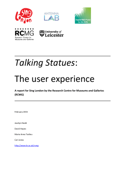 Talking Statues: The user experience